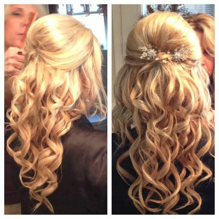 Прическа с накрученными волосами Brilliant curled hairstyle with perfect accessories to adorn it Frisuren, Hochze