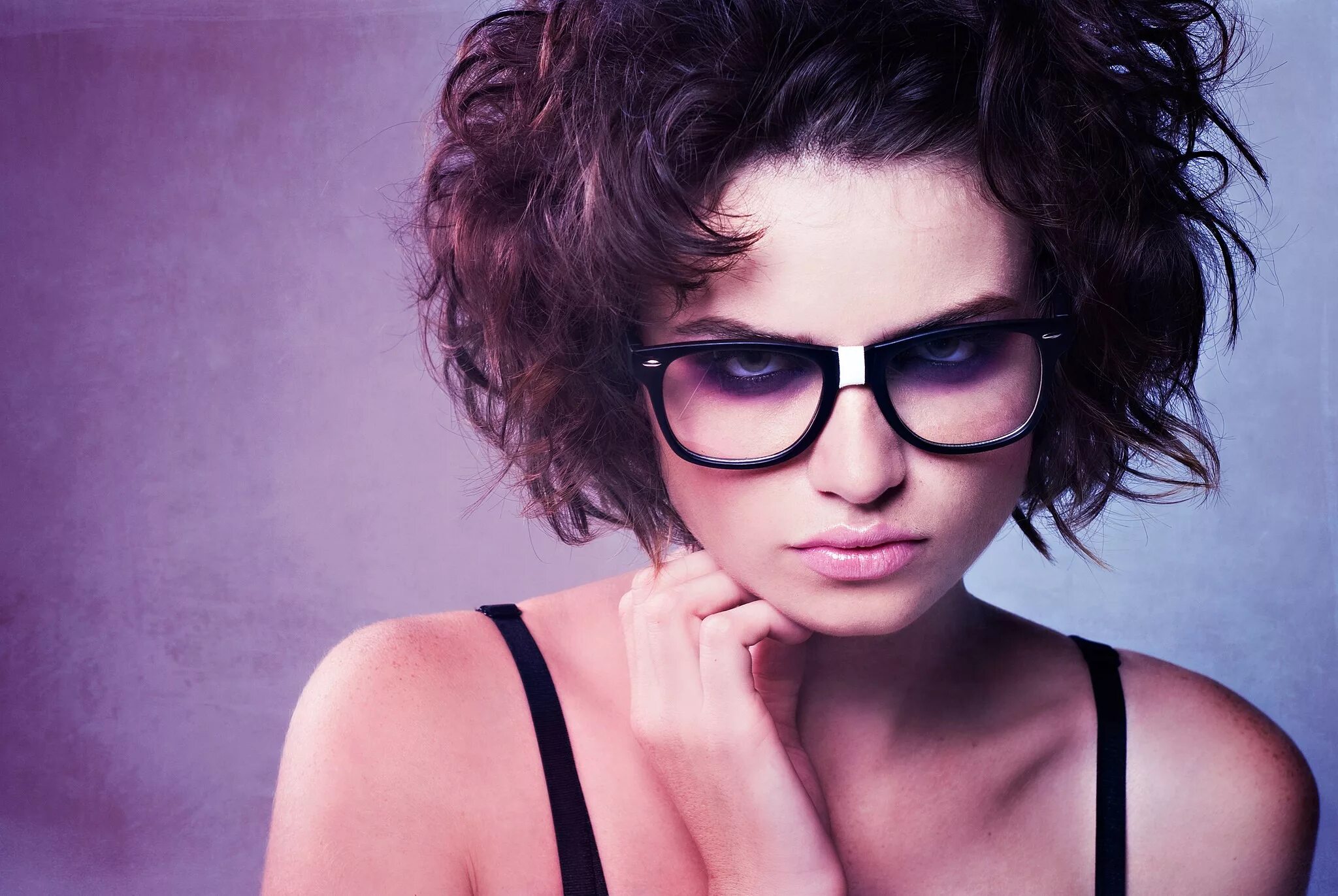 Прическа с очками женская Wallpaper : face, model, portrait, women with glasses, sunglasses, brunette, loo