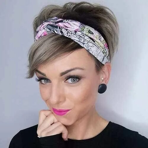 Прическа с платком на короткие волосы Cloth Headbands For Short Hair Best Sale beztabaka.by