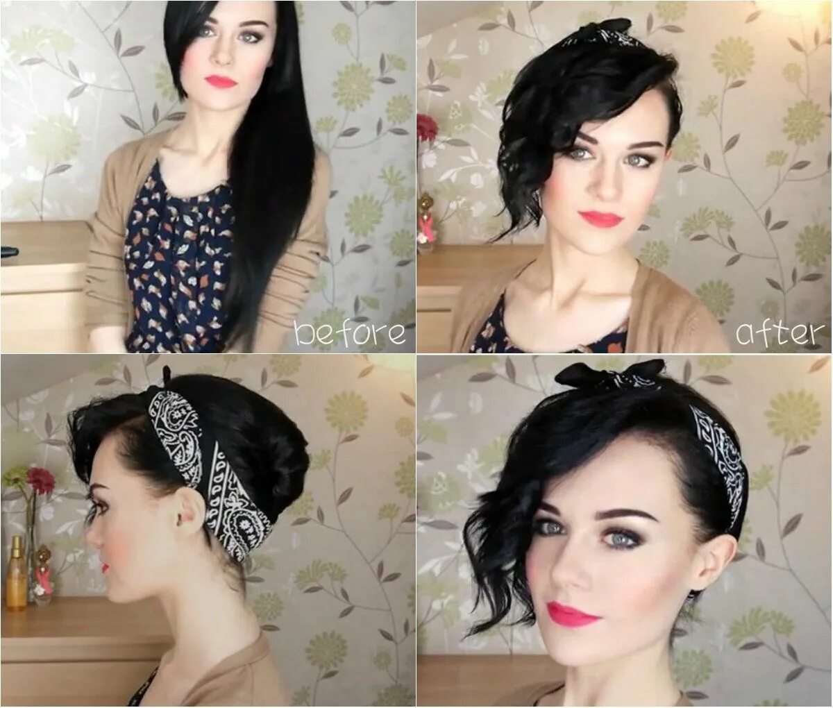 Прическа с платком на короткие волосы Bandanna hair fun. Hair extensions for short hair, Long hair styles, Short hair 