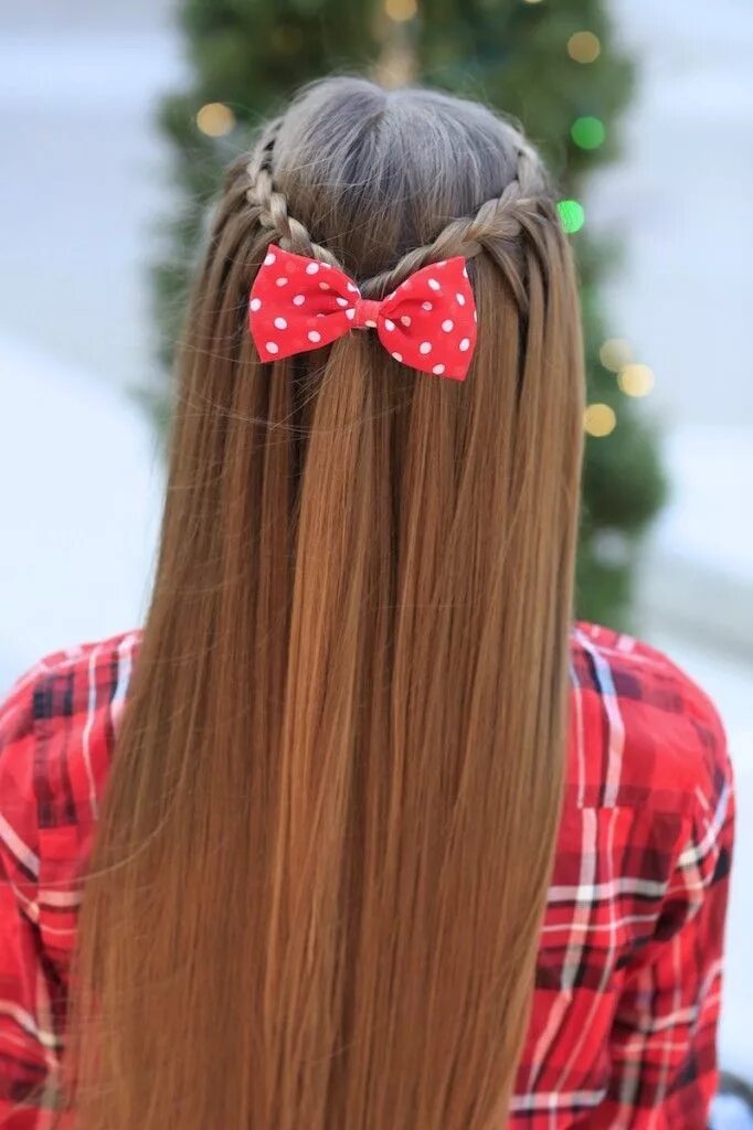 Прическа с распущенными волосами в школу Upward Lace Braid and #ShareTheGift Nativity Feature Cute girls hairstyles, Hair