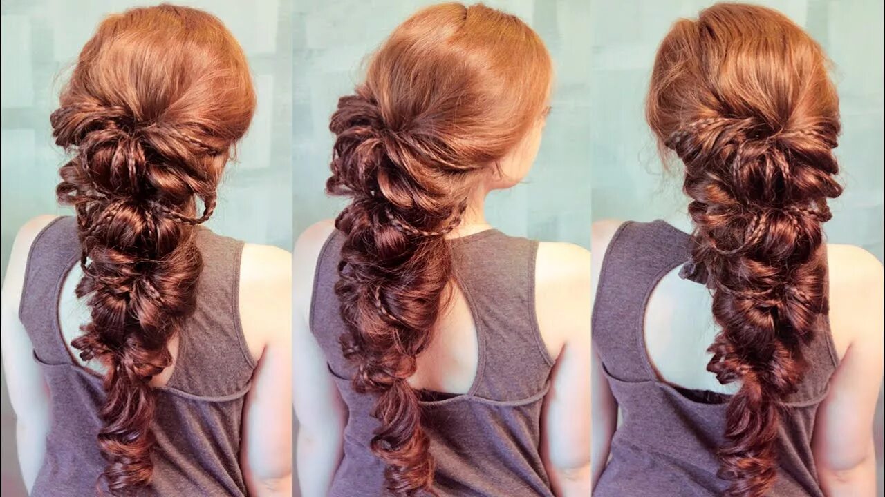 Прическа с резинками фото Причёска на резинках с косичками Авторские причёски Hairstyles by REM Copyright 