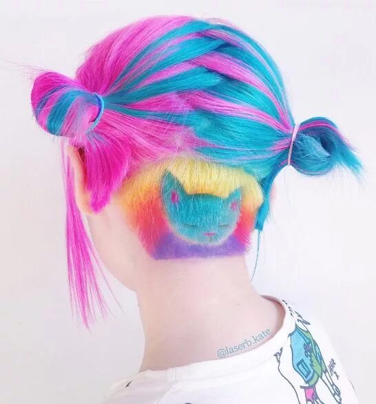 Прическа с цветными волосами для девочки FB: Arteide - Beautiful Katichka's Color and Hairstyle Hair designs, Rainbow hai