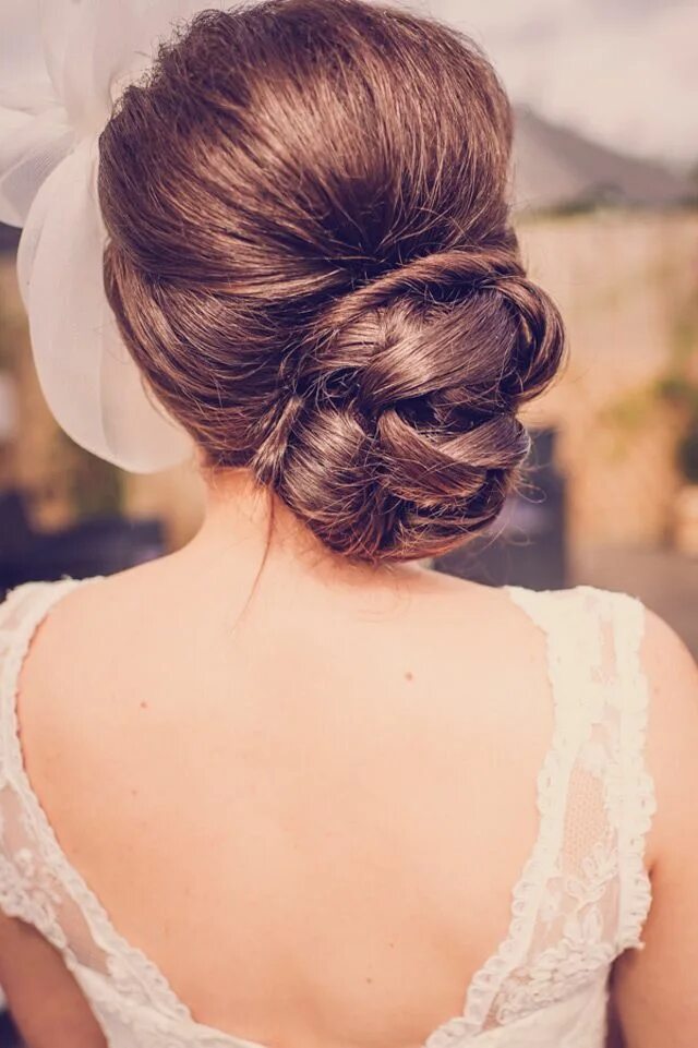 Прическа с убранными волосами 20 Low Updo Hair Styles for Brides - Mon Cheri Bridals Wedding hairstyles, Weddi