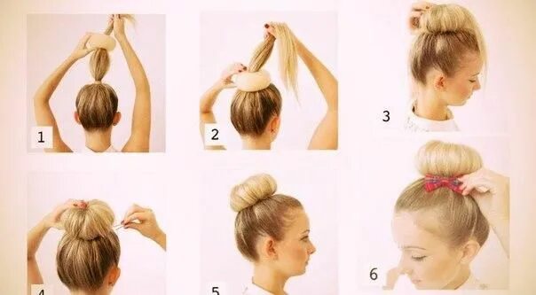 Прическа се ляня как сделать Как сделать пучок на голове? Medium hair styles, Hair styles, Hair