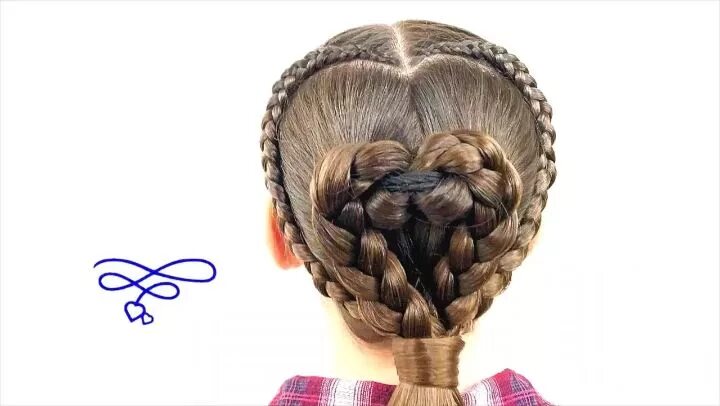 Прическа сердечко Trenzado de corazón Video Heart braid, Valentines hairstyles, Long hair video