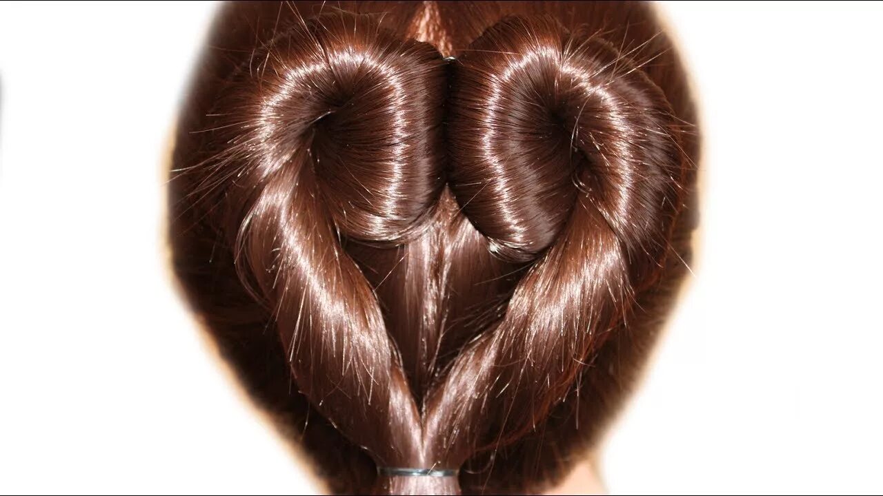 Прическа сердечко Hairstyle heart for 1 minute ♛ Fast hairstyle for every day - YouTube