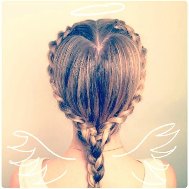 Прическа сердечко Angel. Hollywood hair, Cute braided hairstyles, Romantic hairstyles