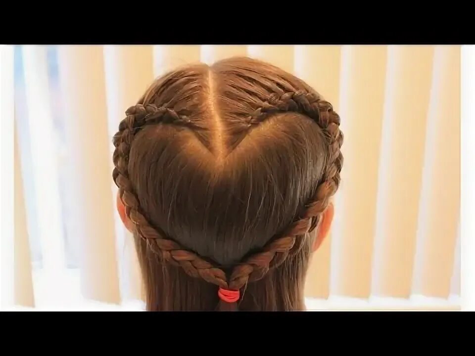 Прическа сердечко из косичек для девочек ハ-ト ヘ ア １ Heart Shape Dutch Braid - YouTube