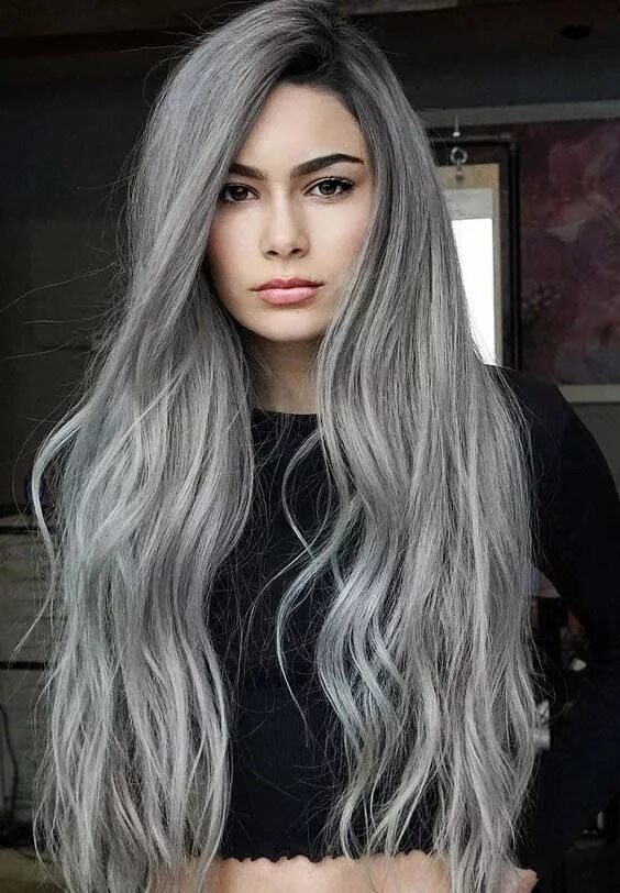 Прическа серые волосы 40 Stunning Silver Hair Color Ideas for Long Hair in 2018. Looking for best hair