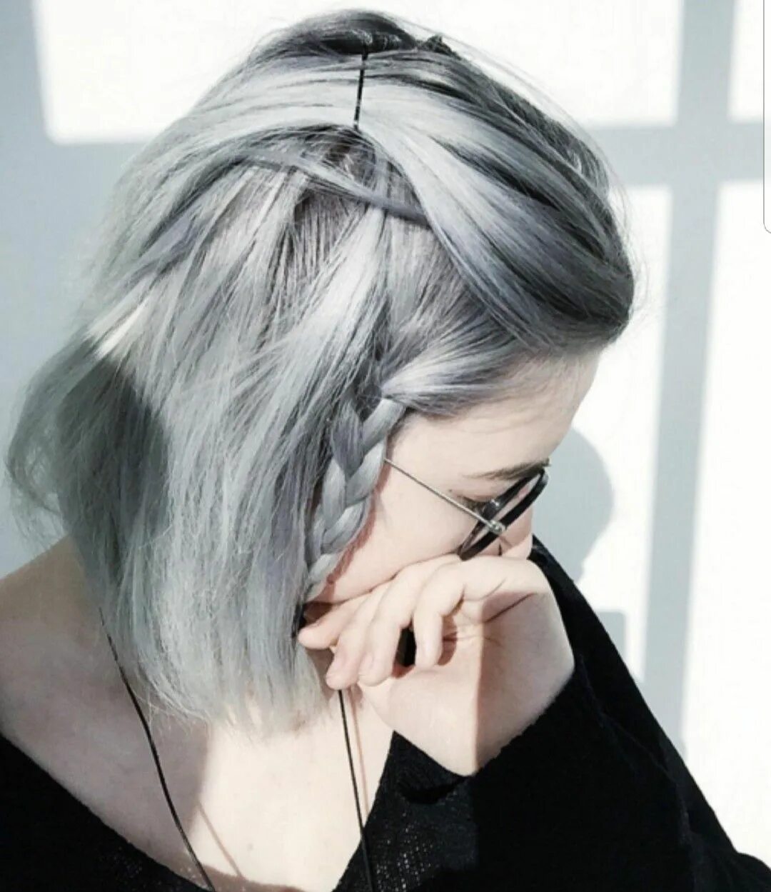 Прическа серые волосы Pin on GREY COLOR HAIR TREND Braids for short hair, Hair styles, Dyed hair