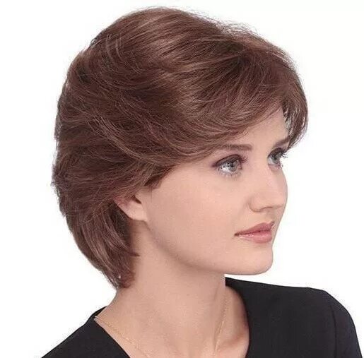 Прическа сессун для пожилых женщин Louis Ferre Wig "MEG"Petite $SALE $8/32COFFE More Colors MonoTp Illusionft eBay 