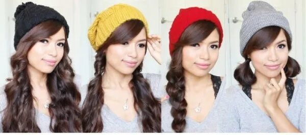 Прическа шапка женская 50+ Pretty Hairstyles for Winter Hat & Beanie - K4 Fashion