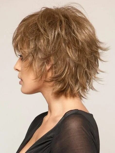 Прическа шегги на короткие волосы Trendy Layered Shag Hairstyles for Short Hair