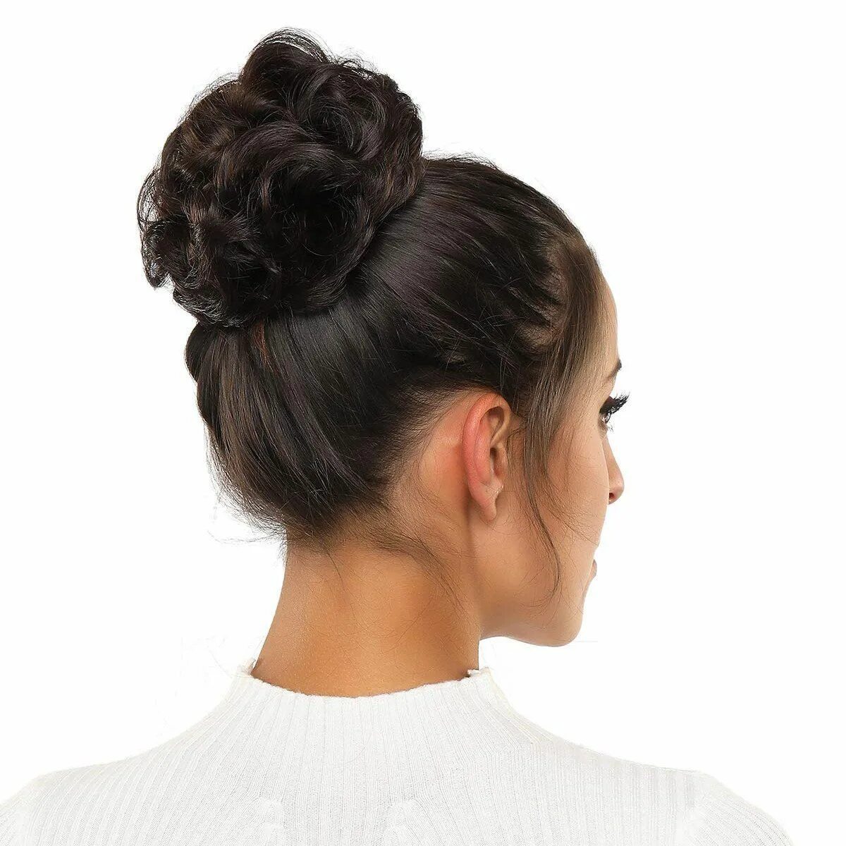 Прическа шиньон фото Bun Hair Scrunchie (Bold Hairdo In Seconds) - Inspire Uplift Bun hairstyles, Mes