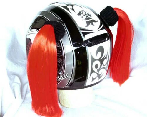 Прическа шлем HELMET PIGTAILS...RED MOTORCYCLE, BIKE or SKATEBOARD eBay