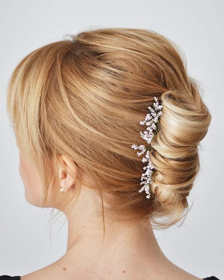 Прическа шпильками на средние волосы 50 Chic French Twist Updo Ideas - For Real Ladies Easy updo hairstyles, Wedding 