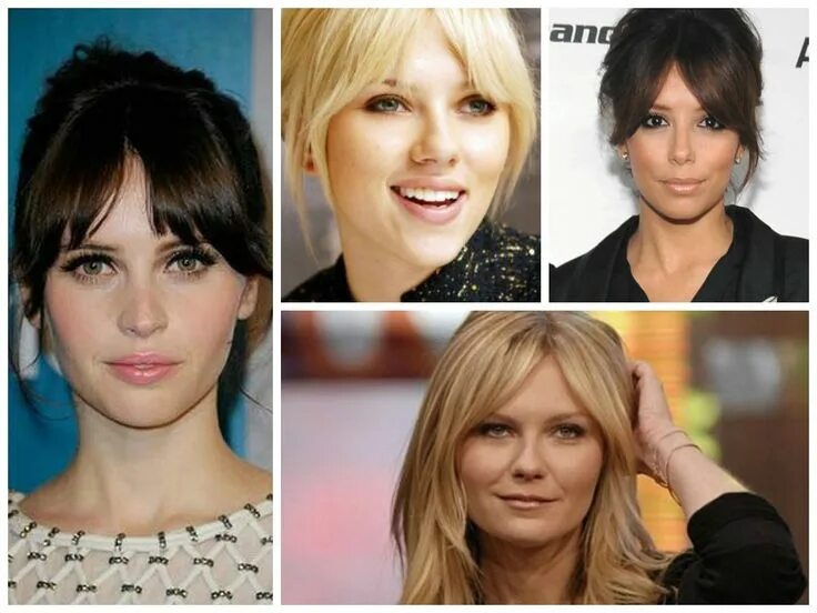 Прическа скрывающая длинный нос Best Bangs for a Long Face Shape