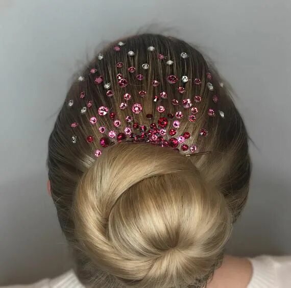 Прическа со стразами 2024 La peluquería Stella Burst Swarovski Crystal Ballroom Etsy Extensiones de cabell