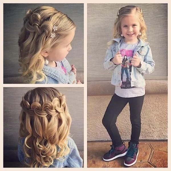 Прическа средние волосы девочке 5 лет Pin by INA Boldaniuc on Прически Hair styles, Super cute, Cute