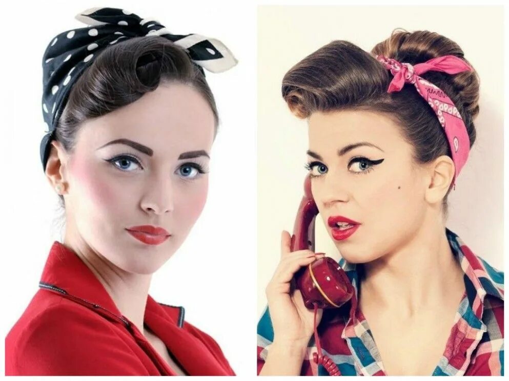 Прическа стиль стиляги женская Greaser Girl Hairstyle Gaya rambut, Rambut, Gaya