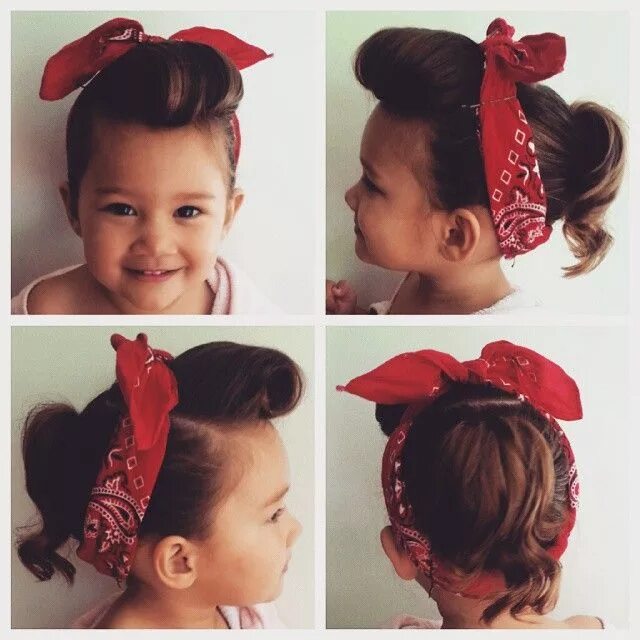 Прическа стиляги для девочки Rachel Reid on Instagram: "Zahria's retro hairdo! #hairdonebyme #toddlerhair #to