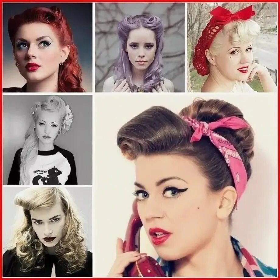 Прическа стиляги для женщин на средние Pin on vintage hairstyle