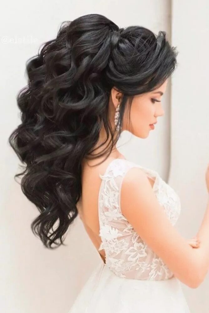 Прическа свадебная на длинные 2024 40 Popular Wedding Hairstyles for Brides, Bridesmaids and Guests Wedding hair ha