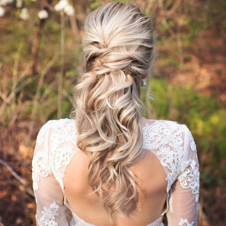 Прическа свадебная на длинные волосы легкие 50 Stylish Half Up Half Down Wedding Hairstyle Ideas for Brides Elegant wedding 