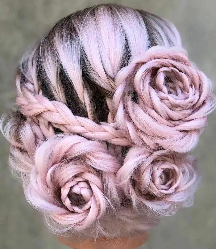 Прическа цветок как сделать Braided Rose Hairstyle Transforms Ordinary Locks Into a Beautiful Blooming Updo 