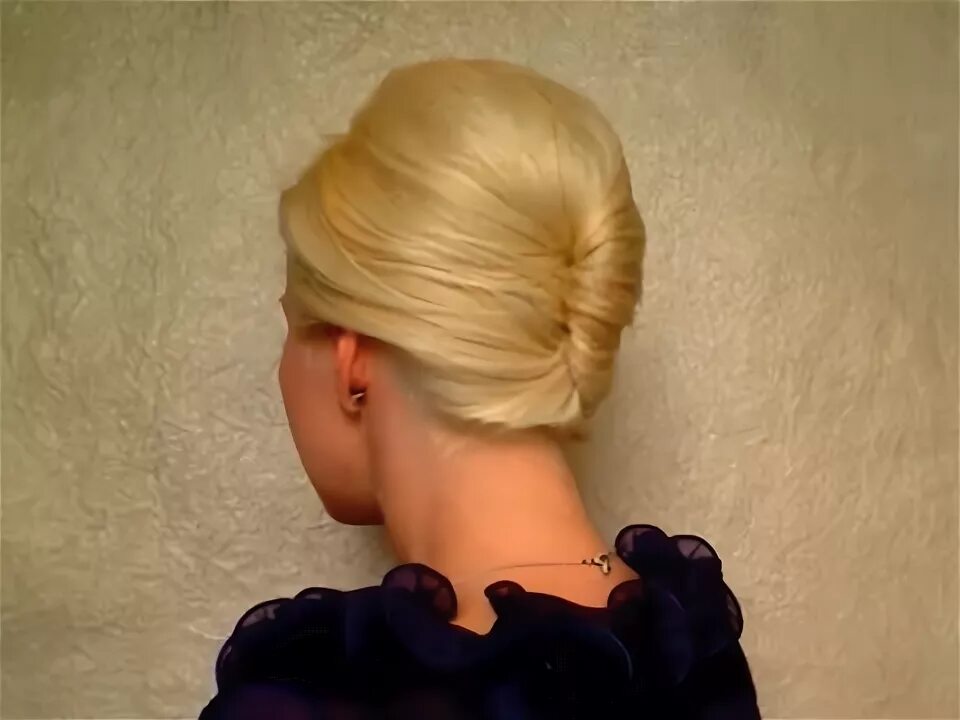 Прическа твист на средние волосы French twist hairstyle tutorial for short, medium long hair Prom wedding updo - 