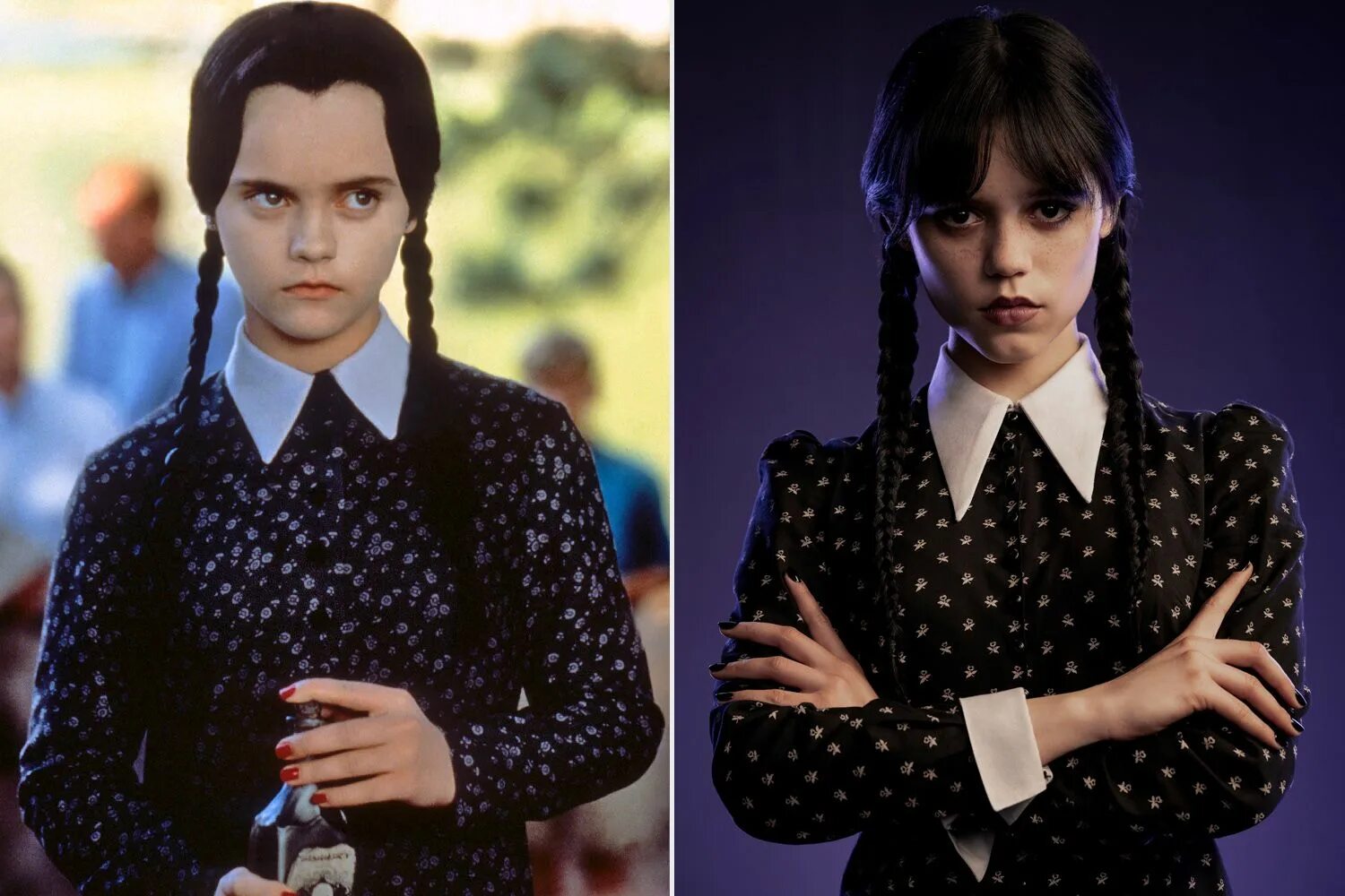 Прическа уэнсдей для девочки Christina Ricci Says Jenna Ortega 'Is Incredible' as Wednesday Addams in Upcomin