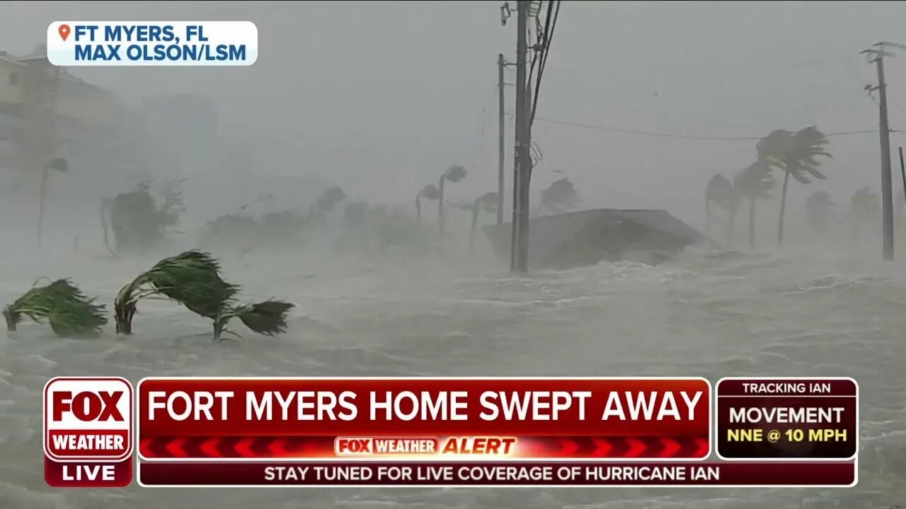 Прическа урагана Powerful Storm Surge From Hurricane Ian Sweeps Away Homes - YouTube