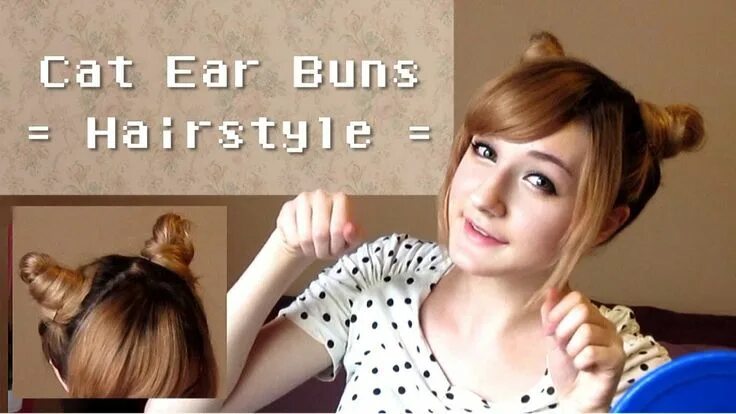 Прическа ушки для девочки Cute Cat Ear Buns Hairstyle Great idea for Chibi Usa! Even though this video doe