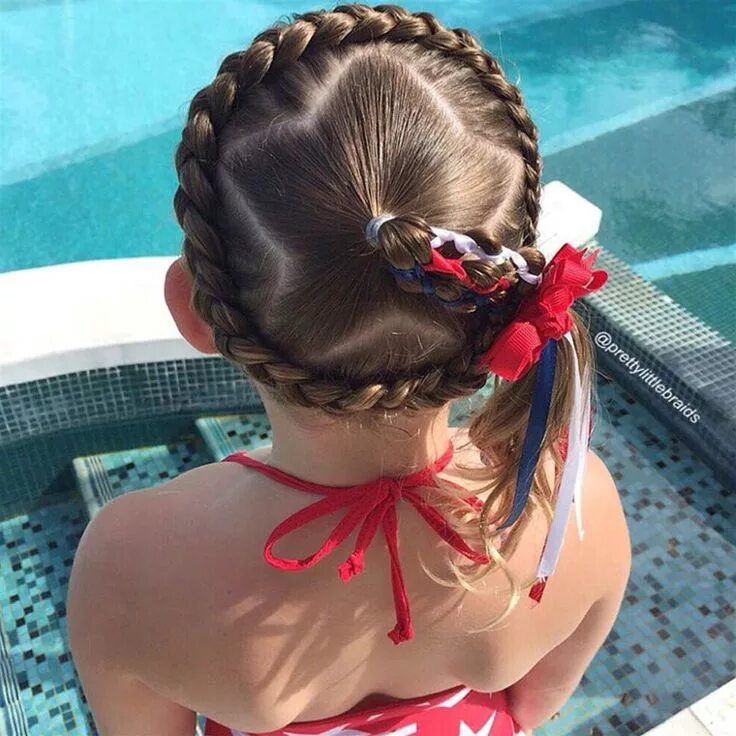 Прическа в бассейн для длинных волос I'm hair obsessed': See the amazing braids this mom does for daughter in 2020 Li