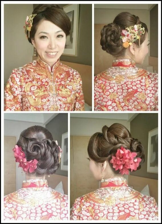 Прическа в китайском стиле на средние волосы Bridal in chinese traditional style " Gipsy Image Fun DIY Wedding ideas, for Bar