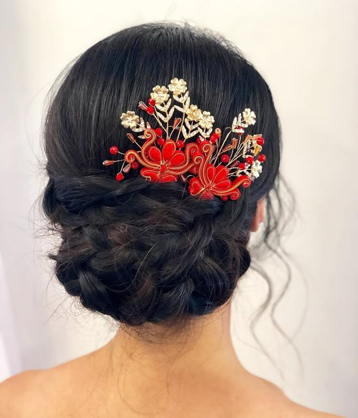 Прическа в китайском стиле на средние волосы Most Popular Chinese Wedding Jewelry for Brides Traditional hairstyle, Chinese h