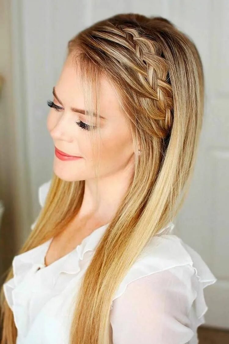 Прическа в офис на длинные coiffure tendance femme tresse élégante pour l'hiver #hairstyles Easy hairstyles