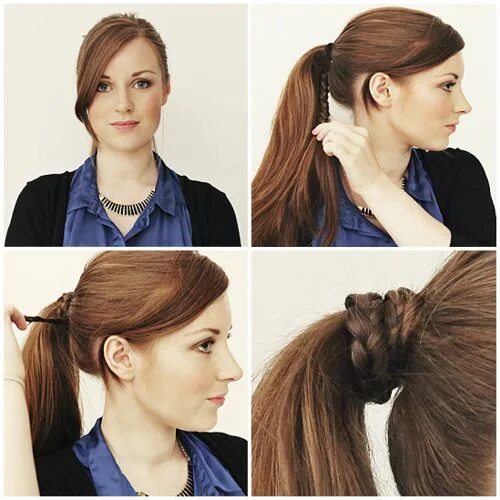 Прическа в офис на длинные braided ponytail Tumblr Укладка длинных волос, Прически, Уроки по укладке причес