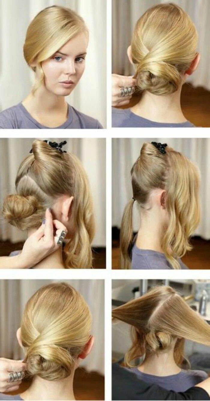 Прическа в офис на короткие волосы Résultat de recherche d'images pour "chignon bas" Office hairstyles, Long hair s