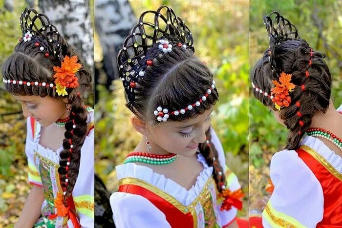 Прическа в русском народном стиле для девочки Россия кокошник Twist braid hairstyles, Twist hairstyles, Hair pieces