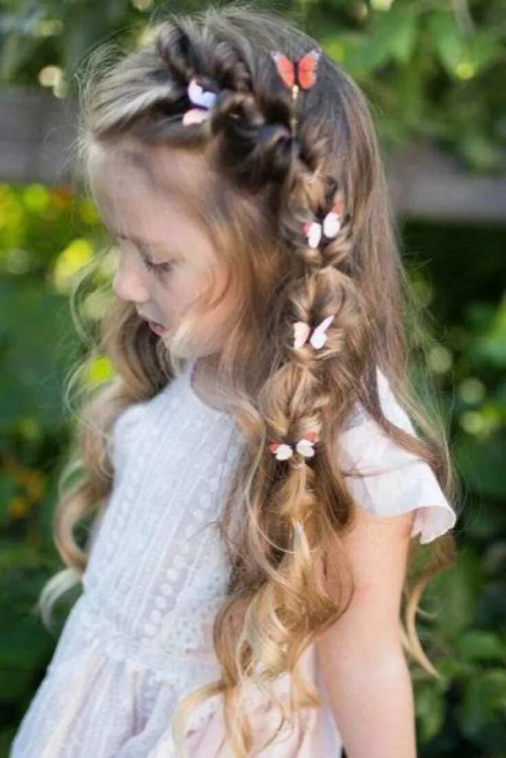 Прическа в сад на длинные волосы 36 Cute but Simple Hairstyle for Little Girl Hair styles, Little girl hairstyles