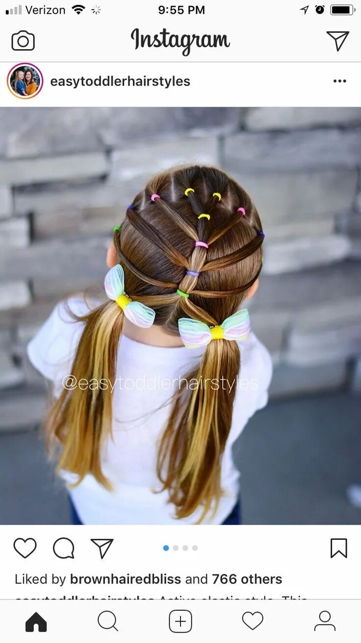 Прическа в садик на каждый день What a fun style for a little with long hair! #youngandfree #kidshairstyles Kids