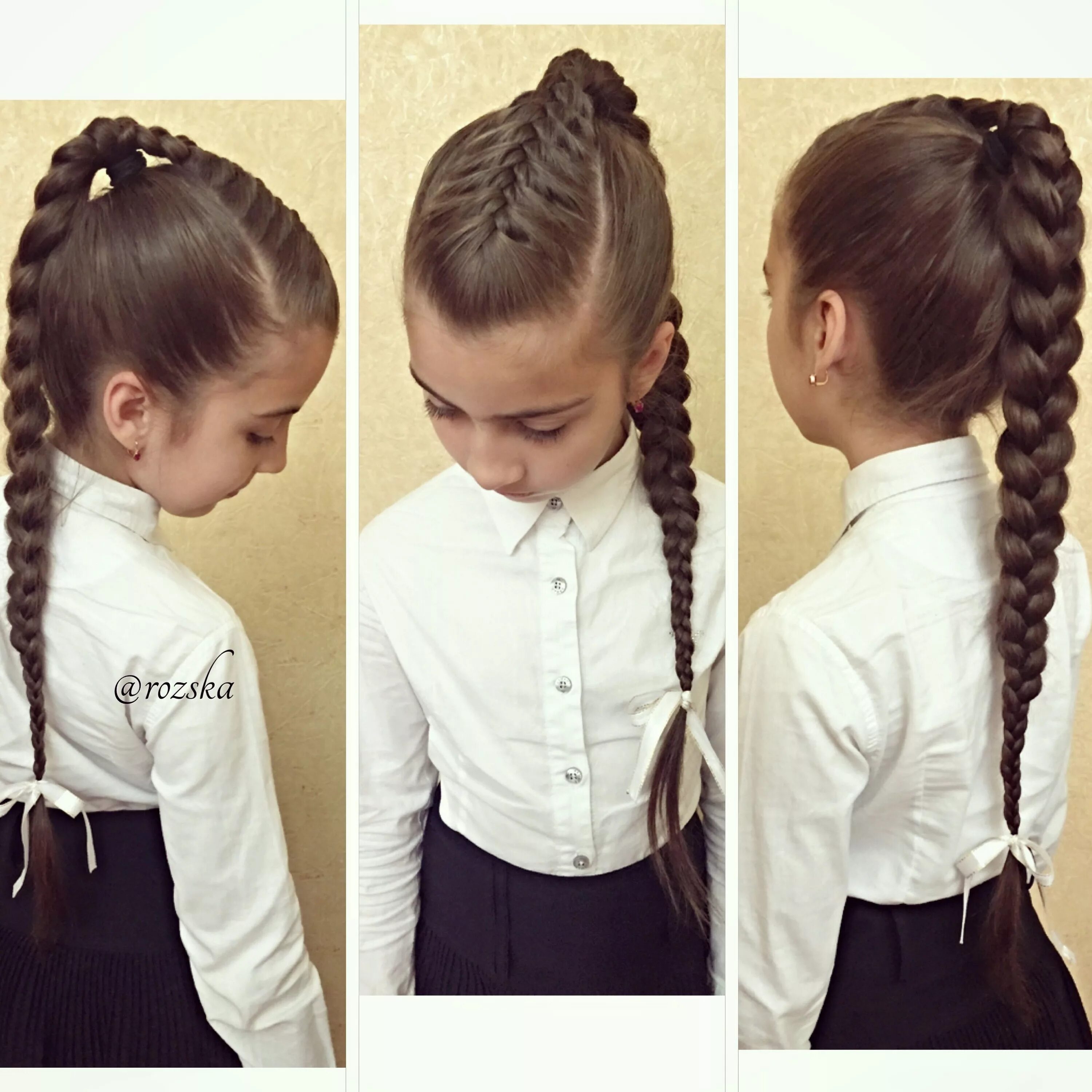 Прическа в школу 4 класс Roza. (@roza_braidstyles) * Instagram photos and videos Toddler hair, Kids hairs