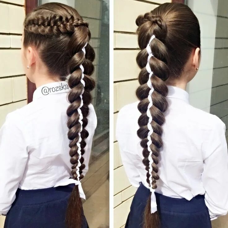 Прическа в школу две косички Pin on Braids ideas Причёски из кос