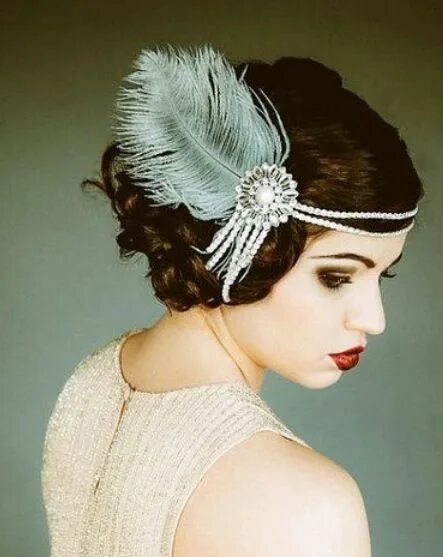 Прическа в стиле 20 х годов Vintage hairstyles, Hair pieces, Flapper headpiece