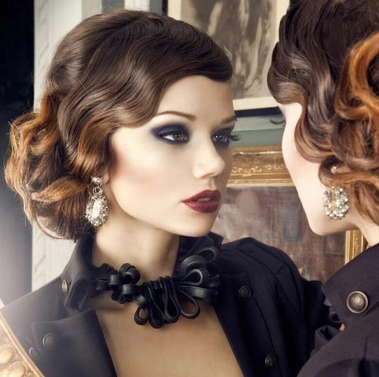 Прическа в стиле гэтсби на длинные волосы Sophisticated trophy abby Gatsby hair, Retro hairstyles, Hair waves