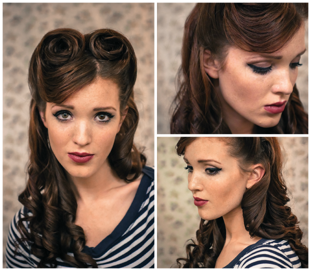 Прическа в стиле на средние Victory Rolls Hairstyle Tutorial Vintage hairstyles tutorial, Vintage hairstyles