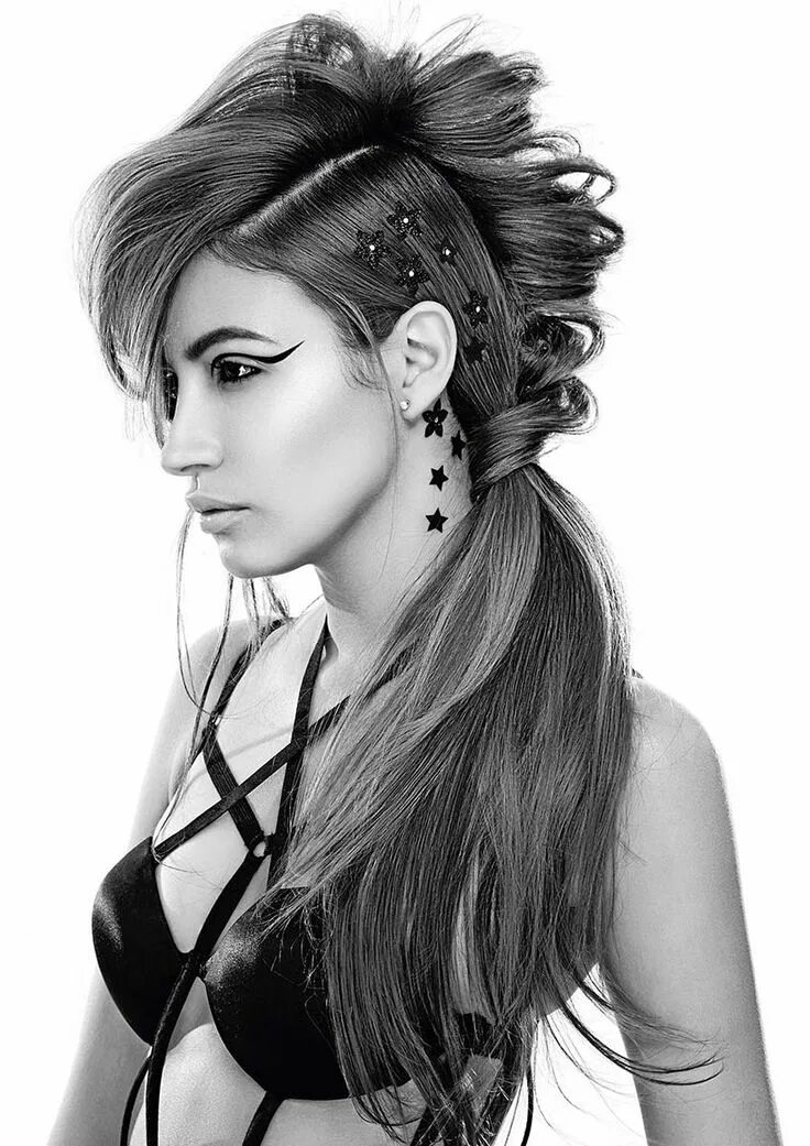 Прическа в стиле рок женская GLAM PUNK - 3(2) Hair styles, Hair cuts, Down hairstyles