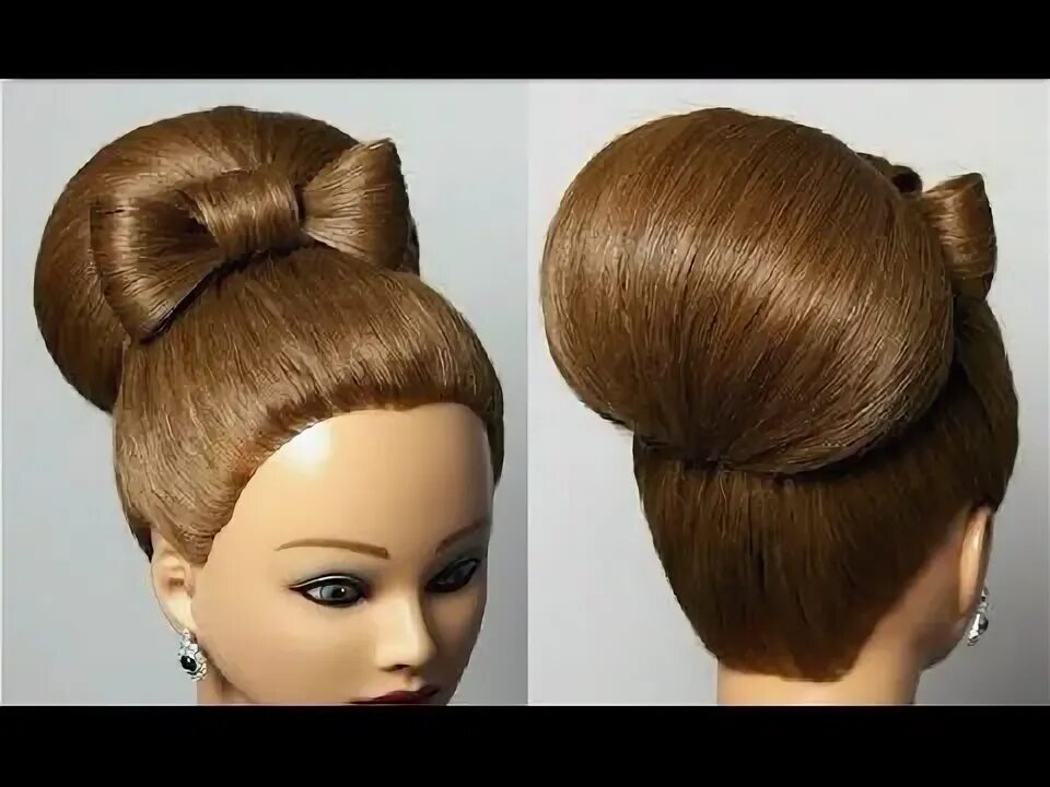 Прическа валик фото Прическа для средних волос. Бант и бабетта. Easy hair updos, Artistic hair, Hair